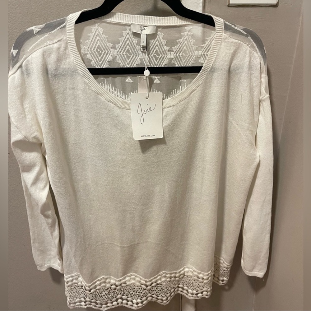 Zara Ruffled Shirt & Joie Shirt With Lace Back